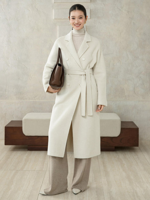 Double-Breasted Wool–Camel Coat